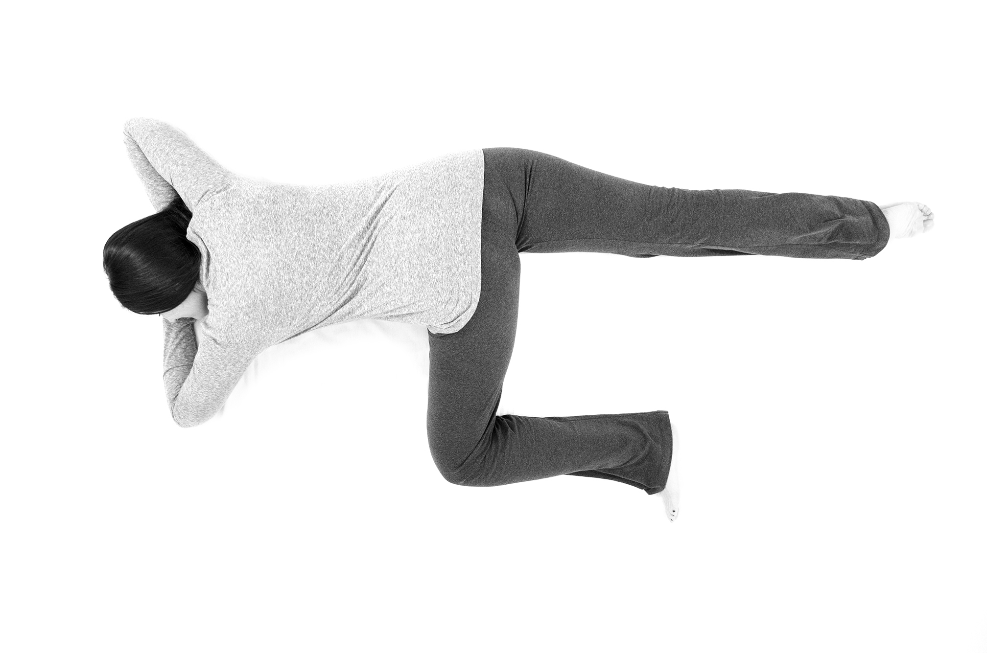 Yoga pose for sciatic nerve pain - belly down half frog