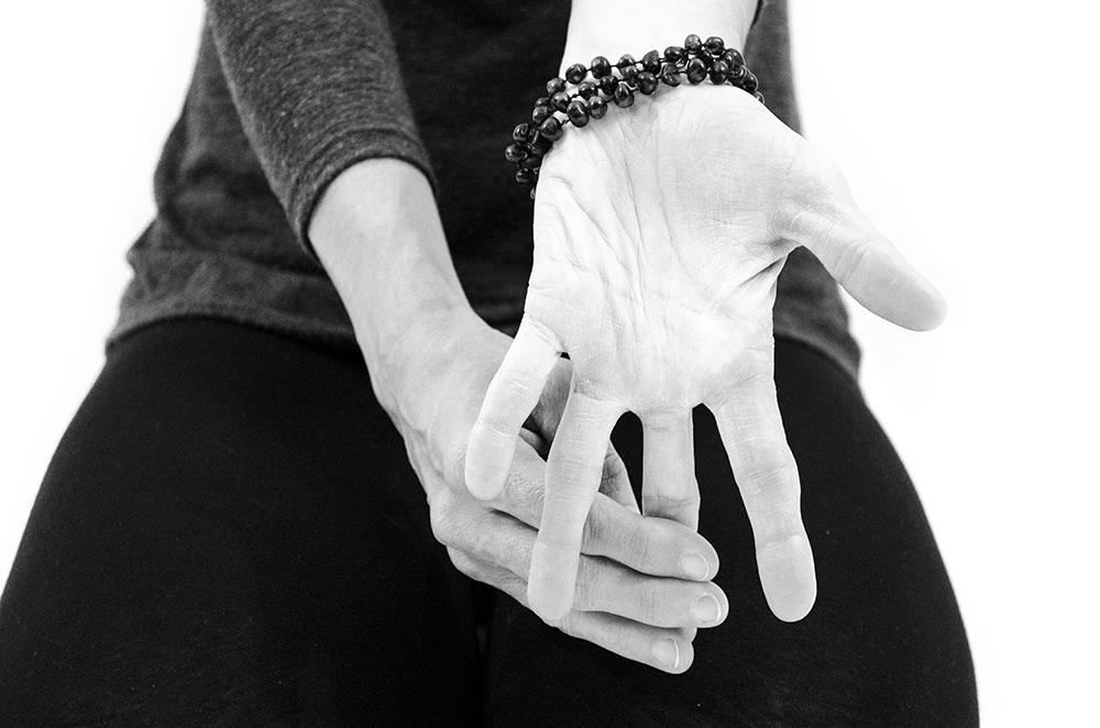 Carpal Stretches, draw middle finger back